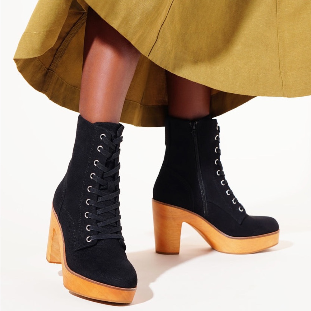 Charlotte Stone Echo Clog Canvas Boot